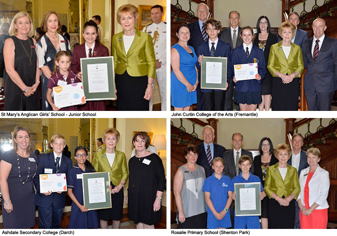 Photos of STEM award winners from St Mary's AGS, John Curtin College of the Arts, Ashdale Secondary College and Rosalie Primary School.